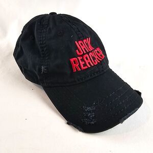 Jack Reacher Hat Black Distressed Adjustable Dad Cap Embroidered Otto Promo